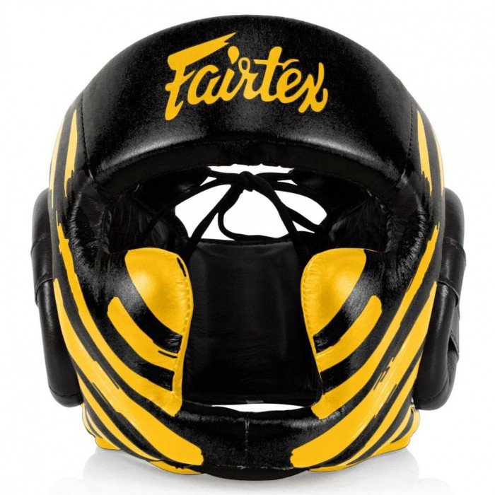 Fairtex ヘッドギア HG16 M2 黒/金　Mサイズ Fairtex HG16-M2 Headguard Black/Gold 3162 | 8Boxing泰拳用品店(香港