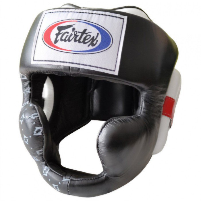 Fairtex HG10 Super Sparring Headgear Black/White 3190