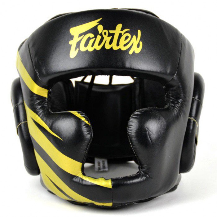 Fairtex HG16-M2 Headguard Black/Gold 3162 | 8Boxing泰拳用品店(香港