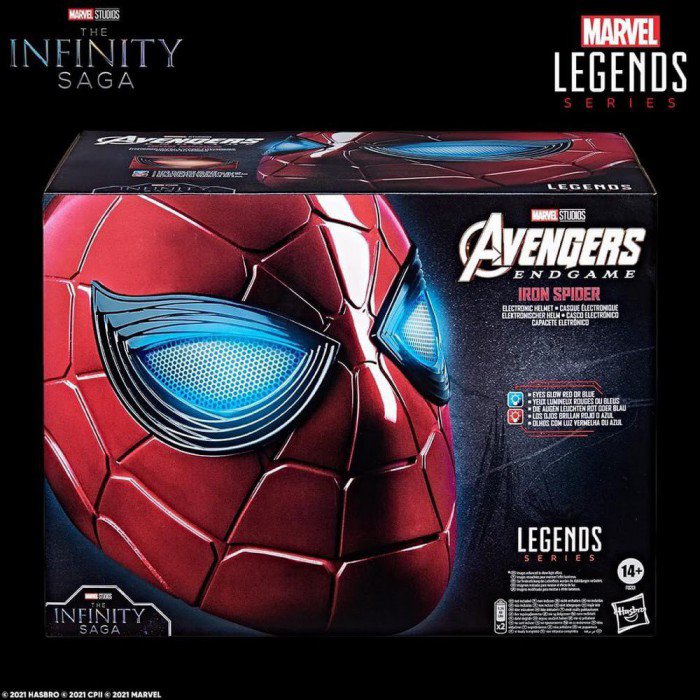 hasbro marvel legends spider-man iron spider electronics helmet Hasbro Marvel Iron Spider Marvel Legends Casco Iron Spider Helmet With  Bluetooth Speaker Now Available!