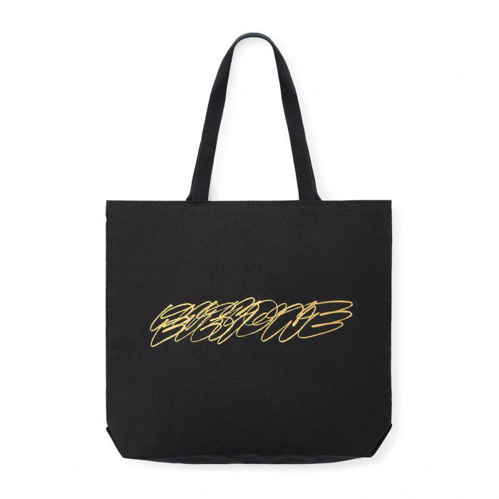 everyone nylon logo tote bag ブラック everyone nylon logo tote bag (NAVY) | everyone
